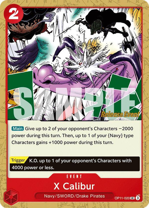 X Calibur (OP11-020) [A Fist of Divine Speed Release Event Cards]
