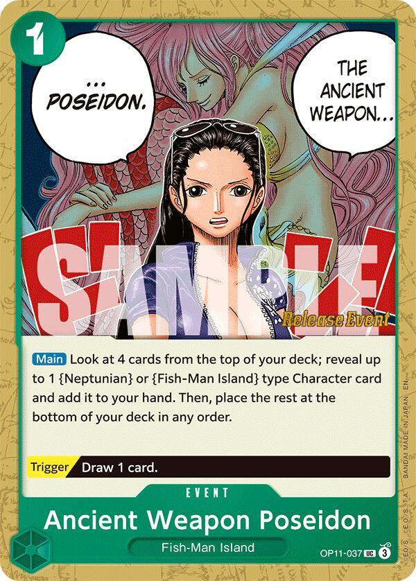 Ancient Weapon Poseidon (OP11-037) [A Fist of Divine Speed Release Event Cards]
