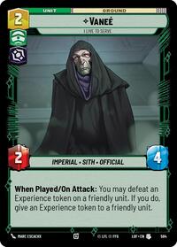 Vanee - I Live to Serve (Foil) (584) [Legends of the Force]