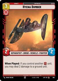 Hyena Bomber (Foil) (660) [Legends of the Force]