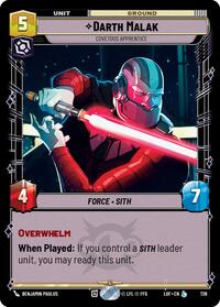 Darth Malak - Covetous Apprentice (Foil) (736) [Legends of the Force]