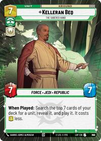 Kelleran Beq - The Sabered Hand (Hyperspace Foil) (840) [Legends of the Force]