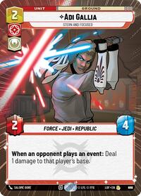 Adi Gallia - Stern and Focused (Hyperspace Foil) (882) [Legends of the Force]