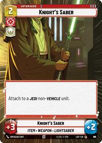 Knight's Saber (Hyperspace Foil) (891) [Legends of the Force]