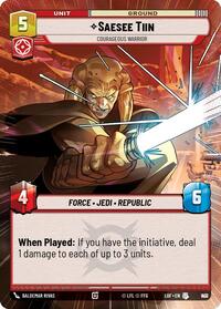 Saesee Tiin - Courageous Warrior (Hyperspace Foil) (907) [Legends of the Force]