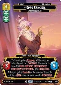 Oppo Rancisis - Ancient Councilor (Prestige) (1053) [Legends of the Force]