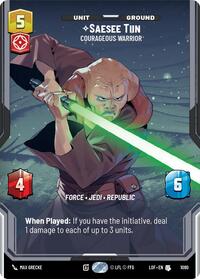 Saesee Tiin - Courageous Warrior (Prestige Foil) (1090) [Legends of the Force]