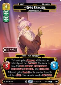 Oppo Rancisis - Ancient Councilor (Serialized) (1145) [Legends of the Force]
