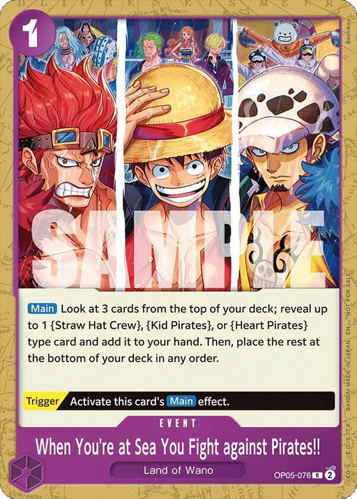 When You're at Sea You Fight against Pirates!! (2025 Pirates League Store Qualifier) (OP05-076) [One Piece Promotion Cards]