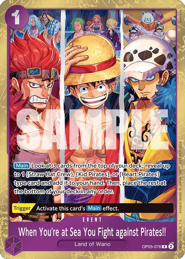 When You're at Sea You Fight against Pirates!! (2025 Pirates League Store Qualifier Winner) (OP05-076) [One Piece Promotion Cards]