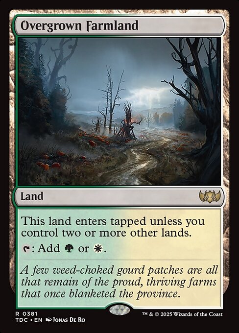 Overgrown Farmland (381) [Tarkir: Dragonstorm Commander]