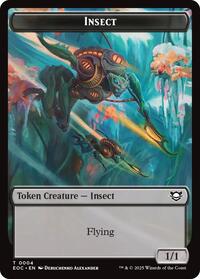 Insect // Golem (0013) Double-Sided Token (4 // 13) [Edge of Eternities Commander]