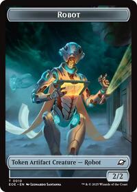 Robot // Emblem - Tezzeret, Cruel Captain Double-Sided Token (10 // 11) [Edge of Eternities]
