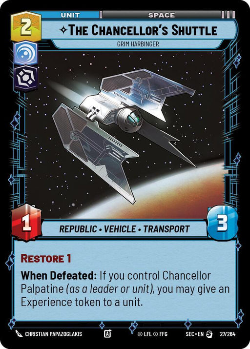 The Chancellor's Shuttle - Grim Harbinger (27/264) [Secrets of Power]