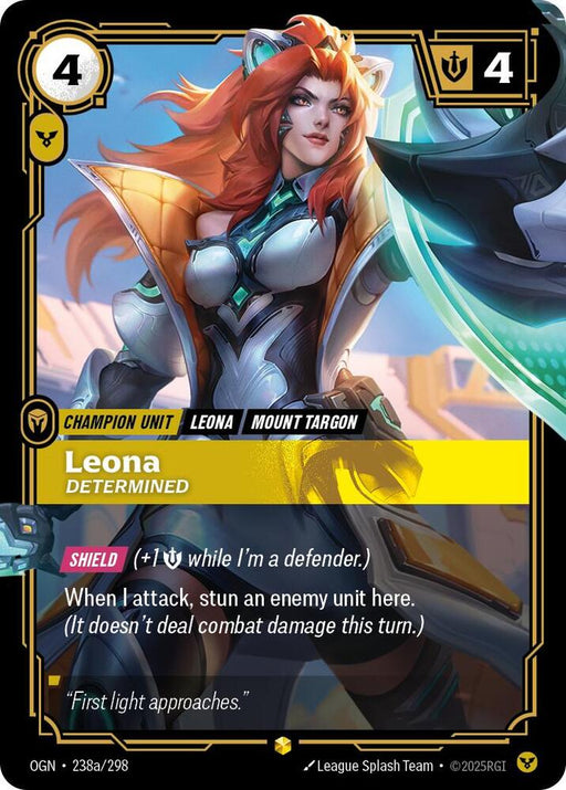 Leona - Determined (Alternate Art) (238a/298) [Origins]