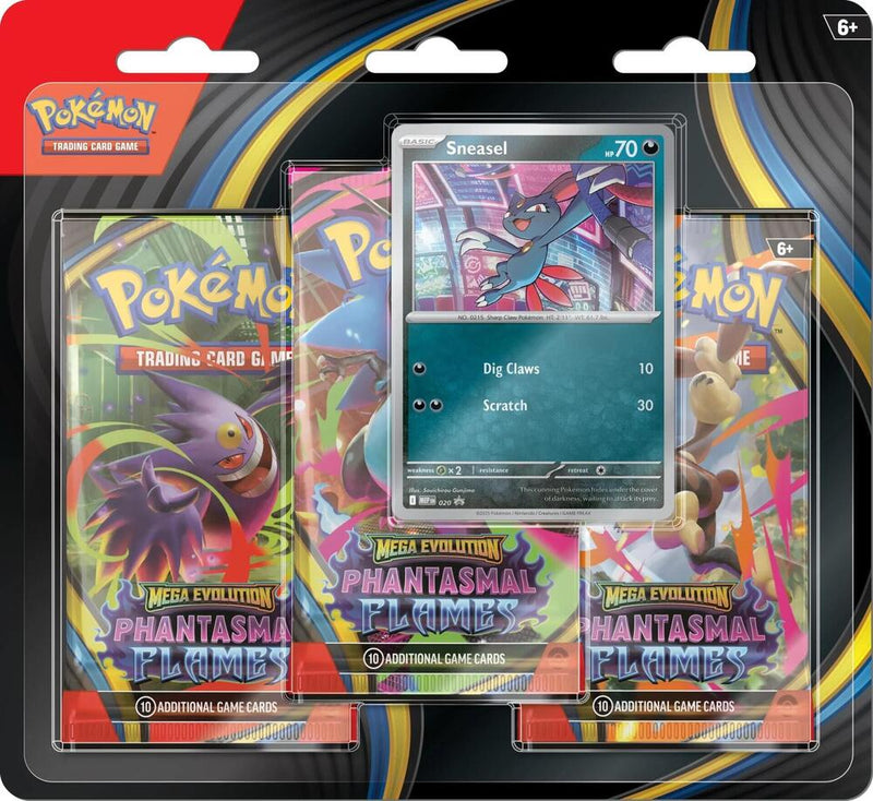 Pokemon ME02 Phantasmal Flames 3 Pack Blister Sneasel