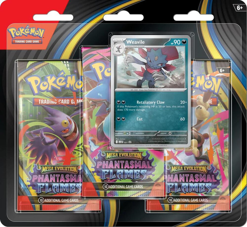 Pokemon ME02 Phantasmal Flames 3 Pack Blister Weavile