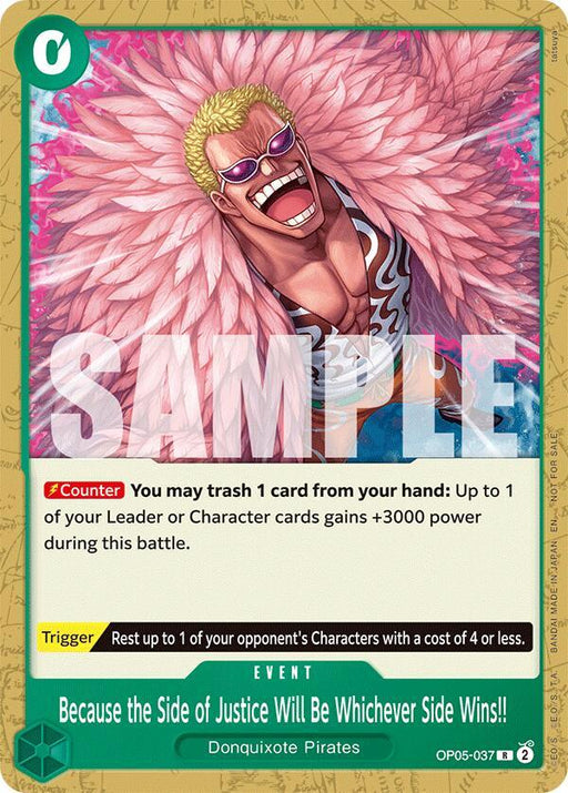 Because the Side of Justice Will Be Whichever Side Wins!! (Tournament Pack 2025 Vol. 4) (OP05-037) [One Piece Promotion Cards]