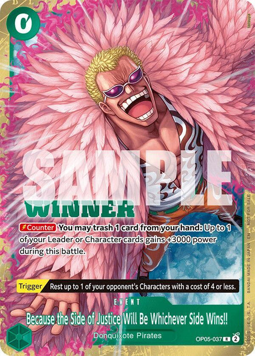 Because the Side of Justice Will Be Whichever Side Wins!! (Winner Pack 2025 Vol. 4) (OP05-037) [One Piece Promotion Cards]