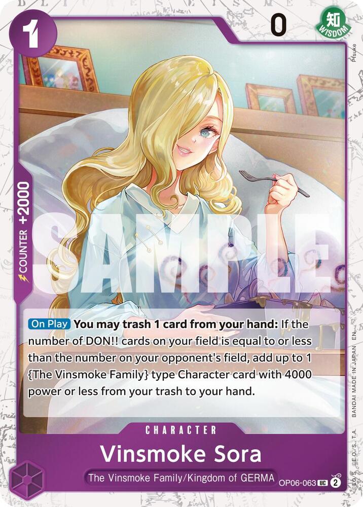 Vinsmoke Sora (Pirate Foil) (OP06-063) [Premium Booster -The Best- Vol. 2]