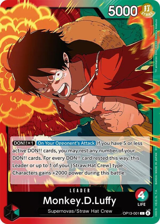Monkey.D.Luffy (001) (OP13-001) [Carrying On His Will]