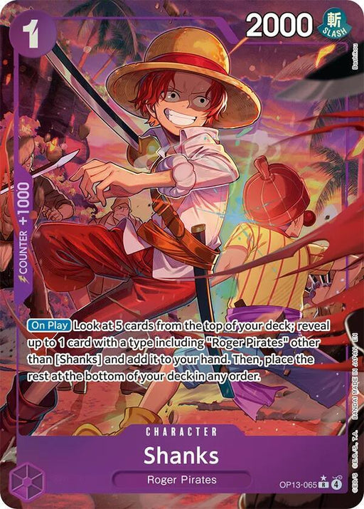 Shanks (065) (Alternate Art) (OP13-065) [Carrying On His Will]