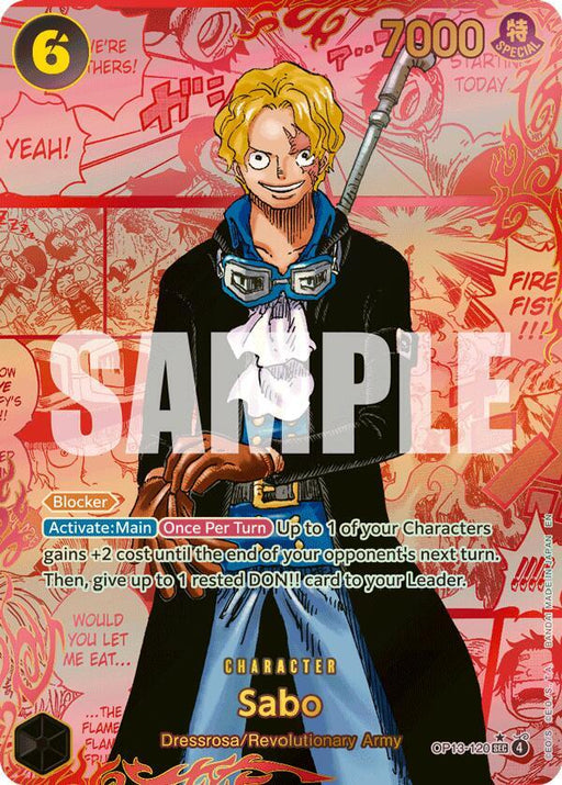 Sabo (120) (Red Super Alternate Art) (OP13-120) [Carrying On His Will]