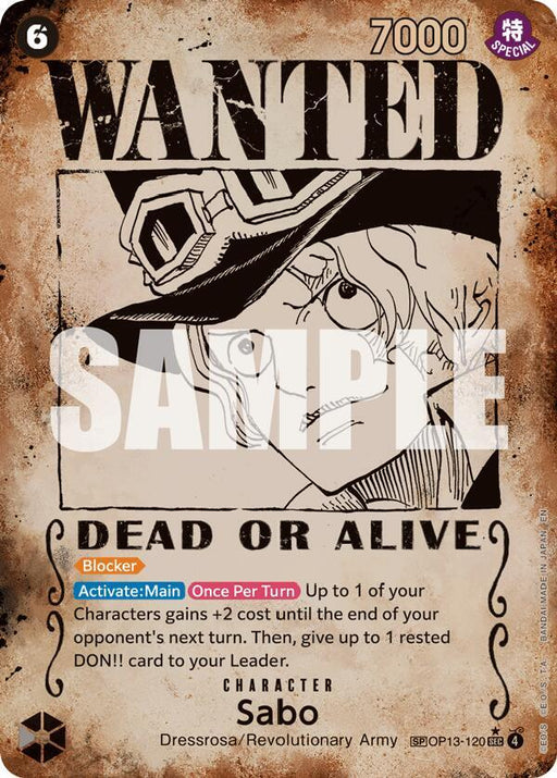 Sabo (120) (Wanted Poster) (OP13-120) [Carrying On His Will]