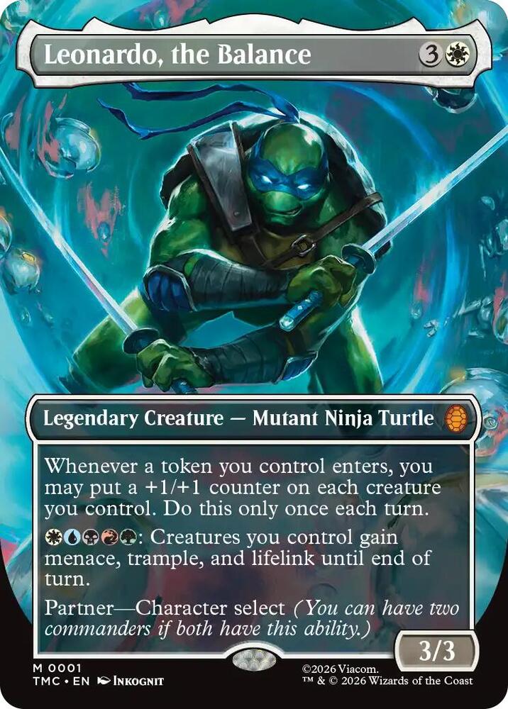 Leonardo, the Balance (Borderless) (1) [Teenage Mutant Ninja Turtles Commander]