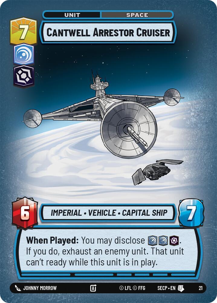 Cantwell Arrestor Cruiser (Foil) [Secrets of Power - Weekly Play Promos]