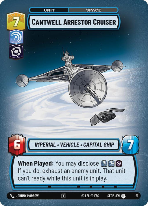 Cantwell Arrestor Cruiser (Foil) [Secrets of Power - Weekly Play Promos]