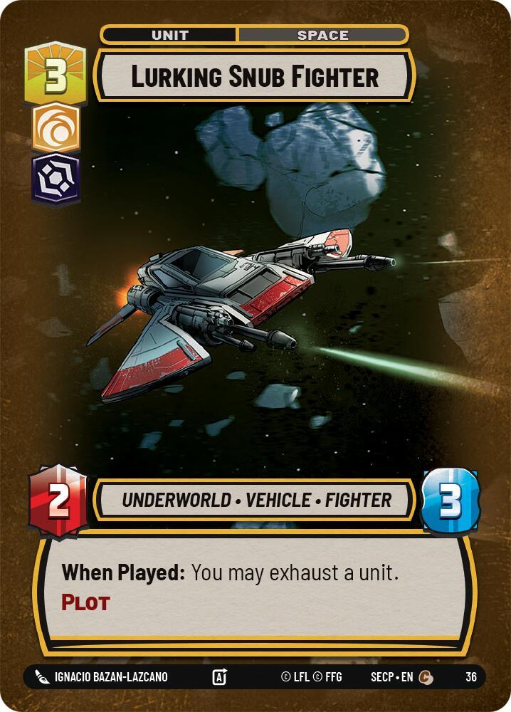 Lurking Snub Fighter (Foil) [Secrets of Power - Weekly Play Promos]