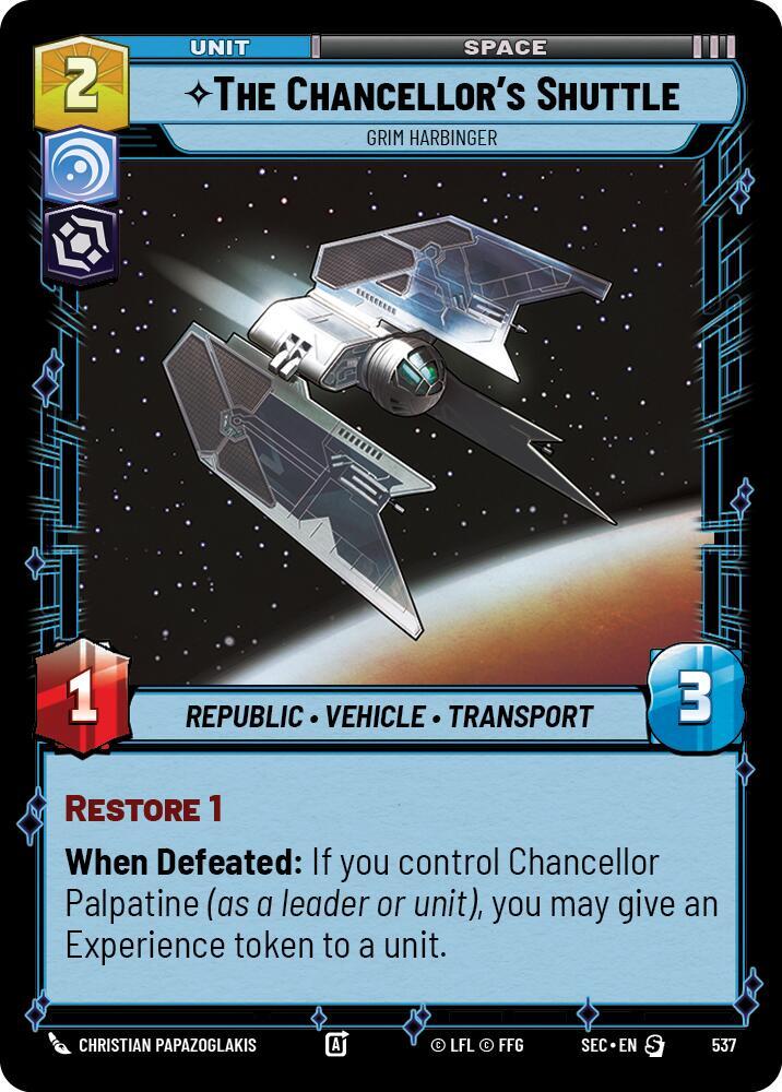 The Chancellor's Shuttle - Grim Harbinger (Foil) (537) [Secrets of Power]