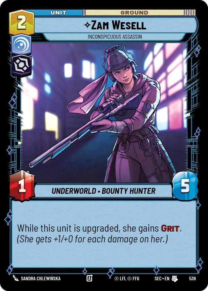 Zam Wesell - Inconspicuous Assassin (Foil) (539) [Secrets of Power]