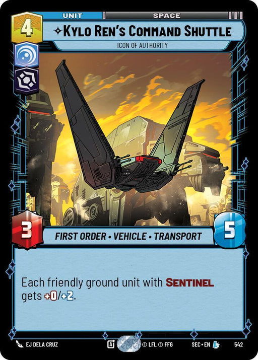 Kylo Ren's Command Shuttle - Icon of Authority (Foil) (542) [Secrets of Power]
