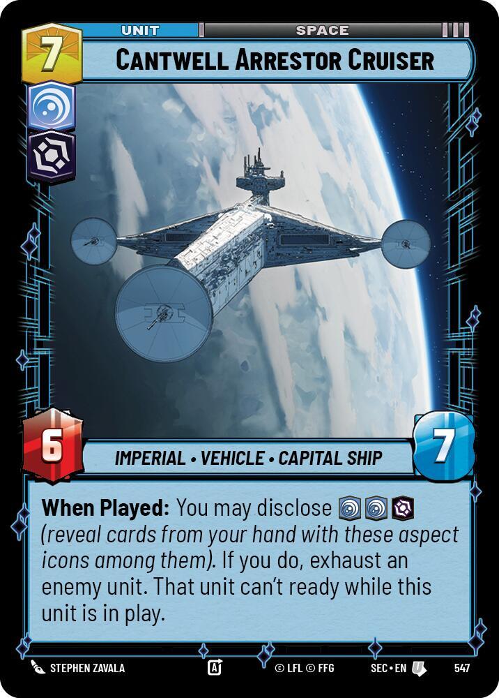 Cantwell Arrestor Cruiser (Foil) (547) [Secrets of Power]