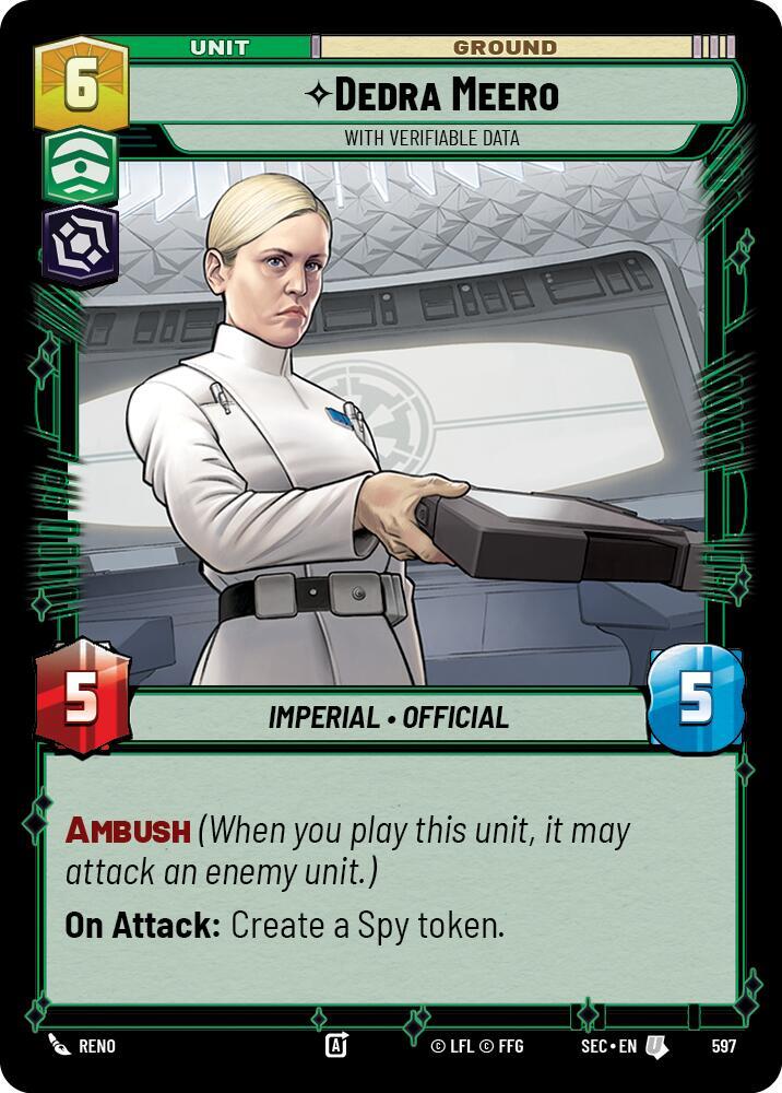 Dedra Meero - With Verifiable Data (Foil) (597) [Secrets of Power]