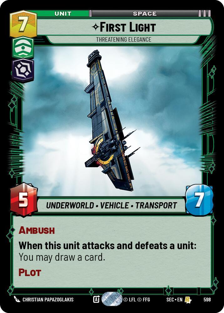 First Light - Threatening Elegance (Foil) (598) [Secrets of Power]