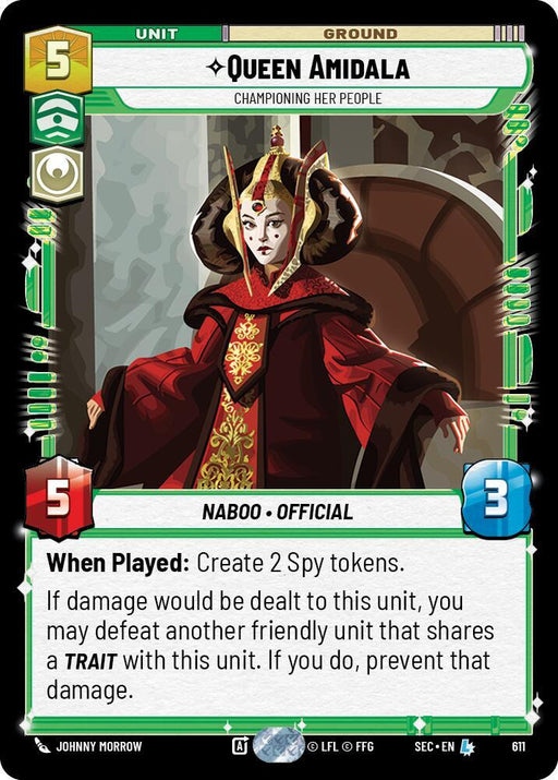 Queen Amidala - Championing Her People (Foil) (611) [Secrets of Power]