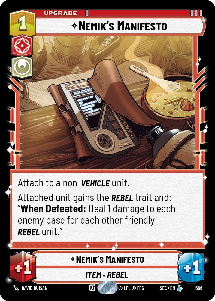 Nemik's Manifesto (Foil) (666) [Secrets of Power]