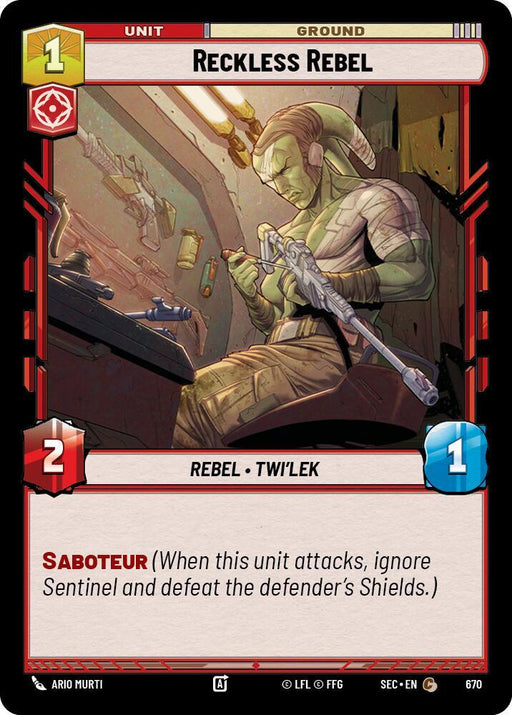 Reckless Rebel (Foil) (670) [Secrets of Power]