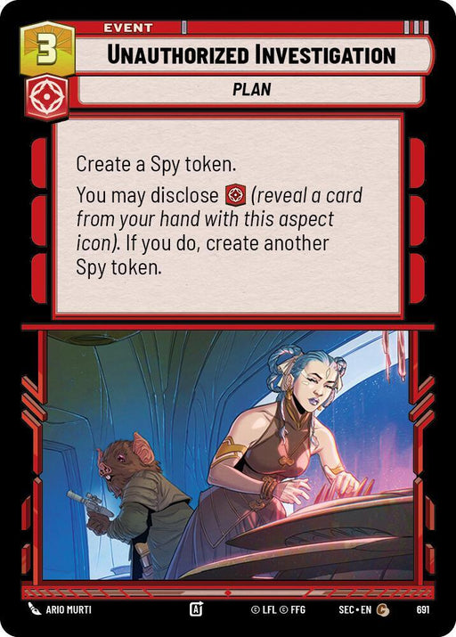 Unauthorized Investigation (Foil) (691) [Secrets of Power]
