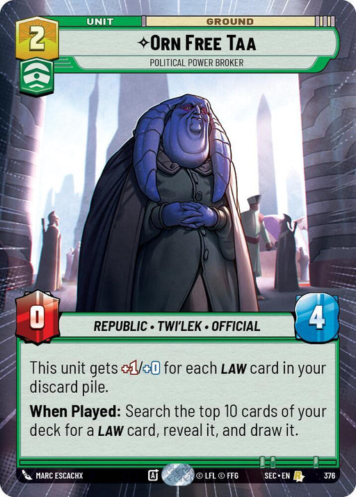 Orn Free Taa - Political Power Broker (Hyperspace) (376) [Secrets of Power]