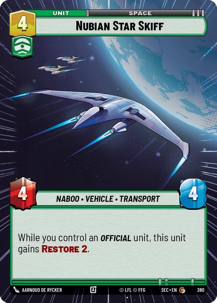 Nubian Star Skiff (Hyperspace) (380) [Secrets of Power]