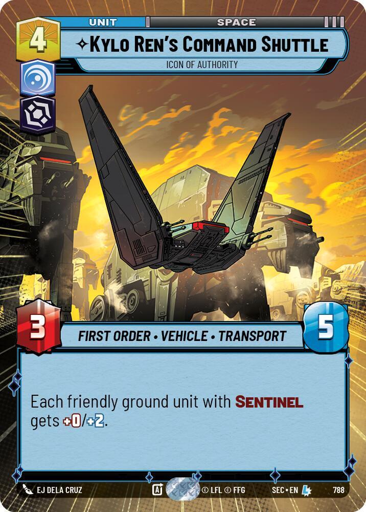 Kylo Ren's Command Shuttle - Icon of Authority (Hyperspace Foil) (788) [Secrets of Power]