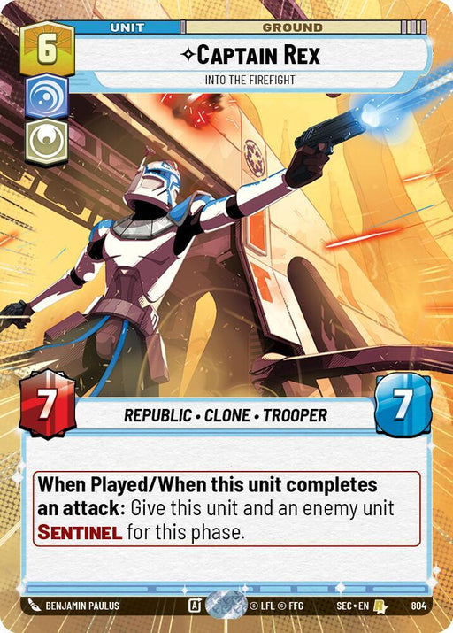 Captain Rex - Into the Firefight (Hyperspace Foil) (804) [Secrets of Power]