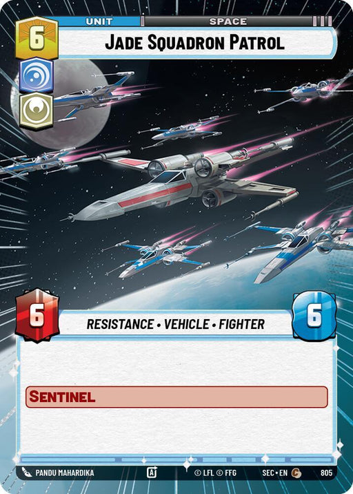 Jade Squadron Patrol (Hyperspace Foil) (805) [Secrets of Power]