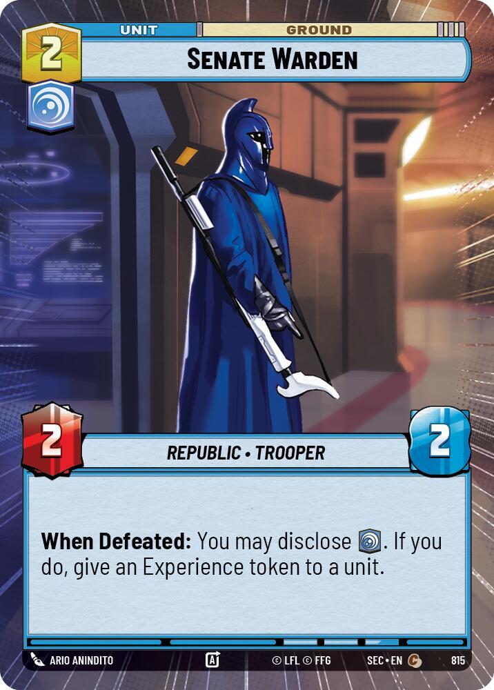 Senate Warden (Hyperspace Foil) (815) [Secrets of Power]