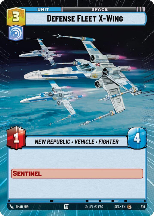 Defense Fleet X-Wing (Hyperspace Foil) (816) [Secrets of Power]