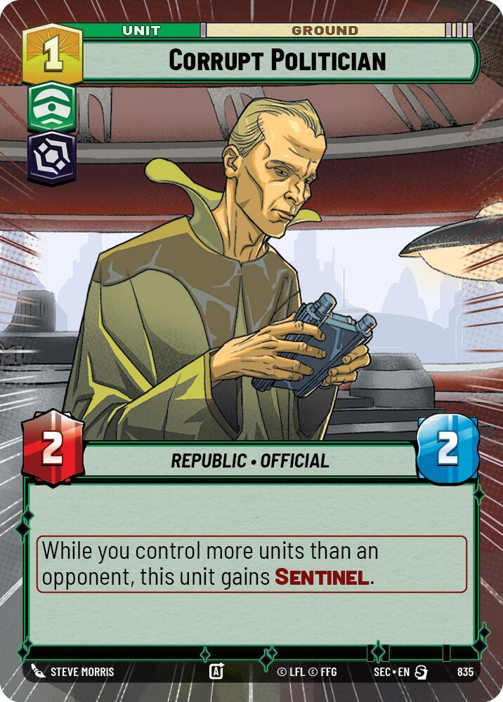 Corrupt Politician (Hyperspace Foil) (835) [Secrets of Power]